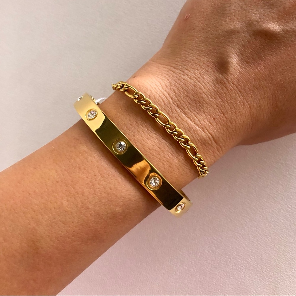 Gold Rhinestone Bracelet